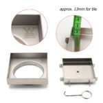 WaterMark Brushed 100mm Square Tile Insert Shower Grate Floor Drain 80mm Waste - Image 3