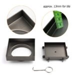 Gun Metal 100x100mm Square Tile Insert Floor Drain Small Shower Grate 80mm Waste - Image 3