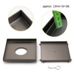 Gun Metal Large Square 200x200mm Tile Insert Floor Drain Shower Grate 80mm Waste - Image 3
