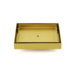 Brushed Gold 150x150mm Tile Insert Floor Drain Shower Grate 80mm Waste Watermark