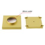 Brushed Gold 150x150mm Tile Insert Floor Drain Shower Grate 80mm Waste Watermark - Image 4