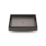 Bathroom Gun Metal 150mm Tile Insert Floor Drain Shower Grate 80mm Waste Outlet
