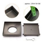 Bathroom Gun Metal 150mm Tile Insert Floor Drain Shower Grate 80mm Waste Outlet - Image 3