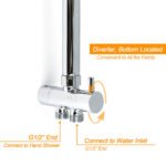 WELS Chrome 10" Round Rain Handheld Double Shower Head Arm Sliding Rail Wall Mixer Valve - Image 5