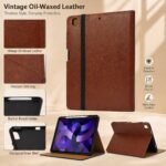 SENYOSON Black iPad Case for iPad Air 4th 5th 6th 7th 8th Gen & iPad Pro 11" 1st 2nd 3rd 4th 5th 6th Gen 10.9/11 Inch, Premium Leather Folio Stand Cover with Pencil Holder - Image 3