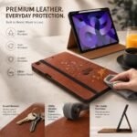 SENYOSON Black iPad Case for iPad Air 4th 5th 6th 7th 8th Gen & iPad Pro 11" 1st 2nd 3rd 4th 5th 6th Gen 10.9/11 Inch, Premium Leather Folio Stand Cover with Pencil Holder - Image 6