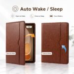 SENYOSON Dark Red iPad Pro Case for iPad Pro 13" 1st Gen M4 2024, Premium Leather Folio Stand Cover with Pencil Holder - Image 2