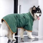 Quick Dry Dog Bathrobe Breathable Full Wrap for 14-24kg Dogs - Image 4