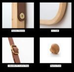 Hanging Full Length Wall Mirror - Solid Bamboo Frame and Adjustable Leather Strap for Bathroom and Bedroom - Image 8