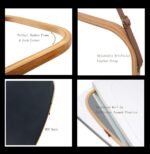 Hanging Full Length Wall Mirror - Solid Bamboo Frame and Adjustable Leather Strap for Bathroom and Bedroom - Image 9