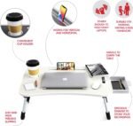 Laptop Bed Desk with Storage and foldable legs for Adults, Kids & Home Office - Image 5
