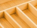 2 Pack Large Capacity Bamboo Expandable Drawer Organizer with Knife Block Holder for Home Kitchen Utensils - Image 9