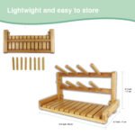 CARLA HOME Portable Bamboo Baby Bottle Drying Rack - Image 5