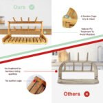 CARLA HOME Portable Bamboo Baby Bottle Drying Rack - Image 6