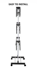 CARLA HOME Folding 3 Tier Clothes Laundry Drying Rack with Stainless Steel Tubes for Indoor & Outdoor Home - Image 3