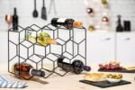 14 Bottle Freestanding Modern Metal Countertop Wine Rack Countertop - Image 2