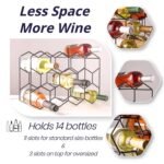 14 Bottle Freestanding Modern Metal Countertop Wine Rack Countertop - Image 4