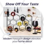 14 Bottle Freestanding Modern Metal Countertop Wine Rack Countertop - Image 5