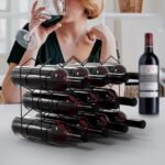 14 Bottle Freestanding Modern Metal Countertop Wine Rack Countertop - Image 9