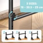Bamboo Toilet Stool Foldable and Adjustable Height with Non-Slip Layer for Bathroom - Image 3