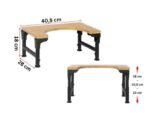 Bamboo Toilet Stool Foldable and Adjustable Height with Non-Slip Layer for Bathroom - Image 9