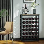 6-Tier Freestanding Wine Rack for 30 Bottles with Wood Countertop and Sturdy Metal Frame - Image 2