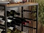 6-Tier Freestanding Wine Rack for 30 Bottles with Wood Countertop and Sturdy Metal Frame - Image 3