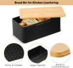 Bread Bin with Bamboo Lid used as Chopping Board for Kitchen Countertop - Image 2