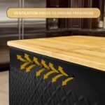Bread Bin with Bamboo Lid used as Chopping Board for Kitchen Countertop - Image 4