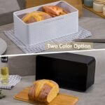 Bread Bin with Bamboo Lid used as Chopping Board for Kitchen Countertop - Image 7