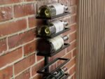Metal Wall Mount Wine Rack for Wine Bottles, Liquor, Champagne (Holds 10 Bottles) - Image 3