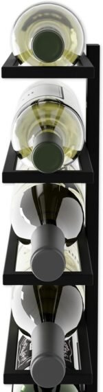 Metal Wall Mount Wine Rack for Wine Bottles, Liquor, Champagne (Holds 10 Bottles) - Image 8