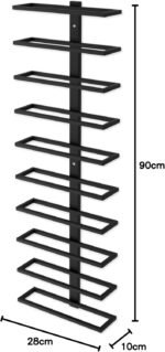 Metal Wall Mount Wine Rack for Wine Bottles, Liquor, Champagne (Holds 10 Bottles) - Image 9