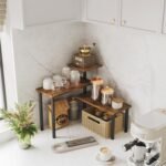 3-Tier Wooden Corner Shelf Kitchen Spice Rack Organiser Home Storage & Organisation - Image 2