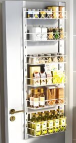 6 Tier Adjustable Baskets Over Door Pantry Organiser for Home Kitchen - Image 2