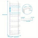 6 Tier Adjustable Baskets Over Door Pantry Organiser for Home Kitchen - Image 7