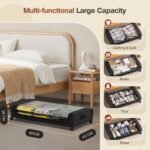 Set 2 Pcs XXL Under Bed Rolling Storage Containers with 50L Large Capacity and Wheels - Image 3