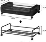 Set 2 Pcs XXL Under Bed Rolling Storage Containers with 50L Large Capacity and Wheels - Image 9