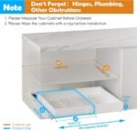CARLA HOME Pack Pull Out Cabinet Organizer Expandable for Cabinets with Adjustable Slide Out Shelves and Easy Installation (White) - Image 2