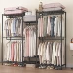CARLA HOME Heavy Duty Clothing Garment Rack Organizer with Hanging Rods & Storage Shelves for Clothes, Shoes & Wardrobe - Image 3