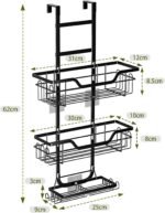 CARLA HOME Over the Door 3-tier Shower Caddy Organizer Shelf with Hooks for Bathroom - Image 2