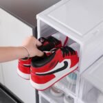 CARLA HOME 6-Tier Stackable Shoe Storage Box Organizer with Clear Door for Closet, Entryway or Cabinet - Image 7