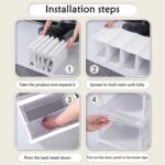 CARLA HOME 6-Tier Stackable Shoe Storage Box Organizer with Clear Door for Closet, Entryway or Cabinet - Image 9