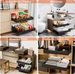CARLA HOME 2 Pack Pull Out Cabinet Organizer Expandable for Cabinets with Adjustable Slide Out Shelves and Easy Installation (Black) - Image 5