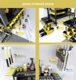 CARLA HOME 4-Tier Power Tool Rack Organizer Wall Mount with Drill Holder & Wrench Hooks for Cordless Tools & Workshop Organization - Image 4
