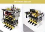 CARLA HOME 4-Tier Power Tool Rack Organizer Wall Mount with Drill Holder & Wrench Hooks for Cordless Tools & Workshop Organization - Image 5