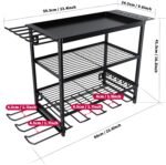 CARLA HOME 4-Tier Power Tool Rack Organizer Wall Mount with Drill Holder & Wrench Hooks for Cordless Tools & Workshop Organization - Image 6