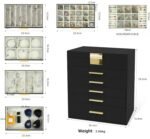 CARLA HOME  6-Layer Large Jewelry Organizer Box for Women with Mirror, Drawers, Hooks & Dividers for Rings, Necklaces, Bracelets, Ideal Gift for Women (Black) - Image 3