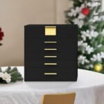 CARLA HOME  6-Layer Large Jewelry Organizer Box for Women with Mirror, Drawers, Hooks & Dividers for Rings, Necklaces, Bracelets, Ideal Gift for Women (Black) - Image 7