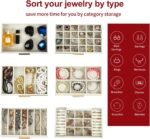CARLA HOME  6-Layer Large Jewelry Organizer Box for Women with Mirror, Drawers, Hooks & Dividers for Rings, Necklaces, Bracelets, Ideal Gift for Women (White) - Image 5